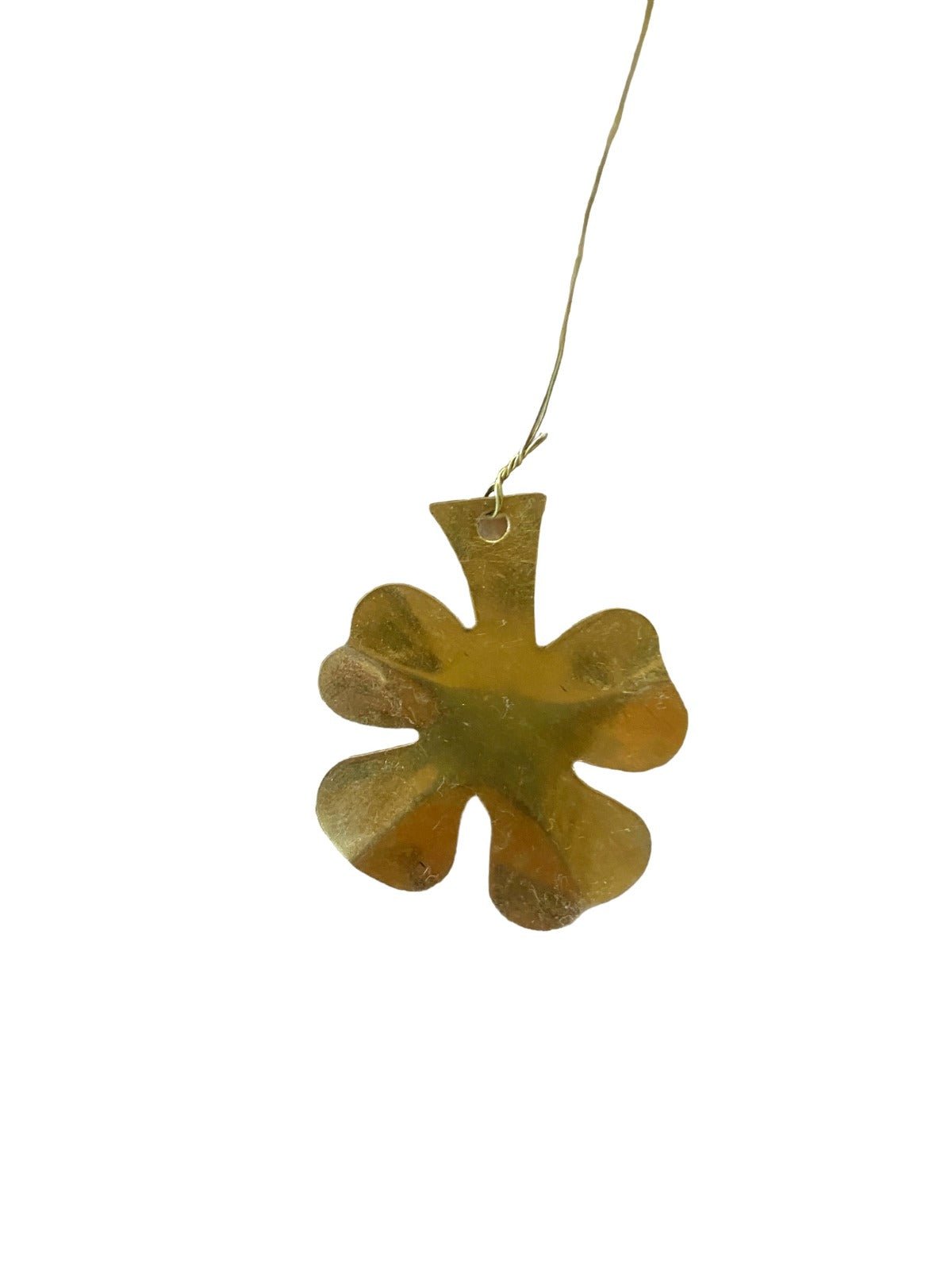 10x Clover tag brass