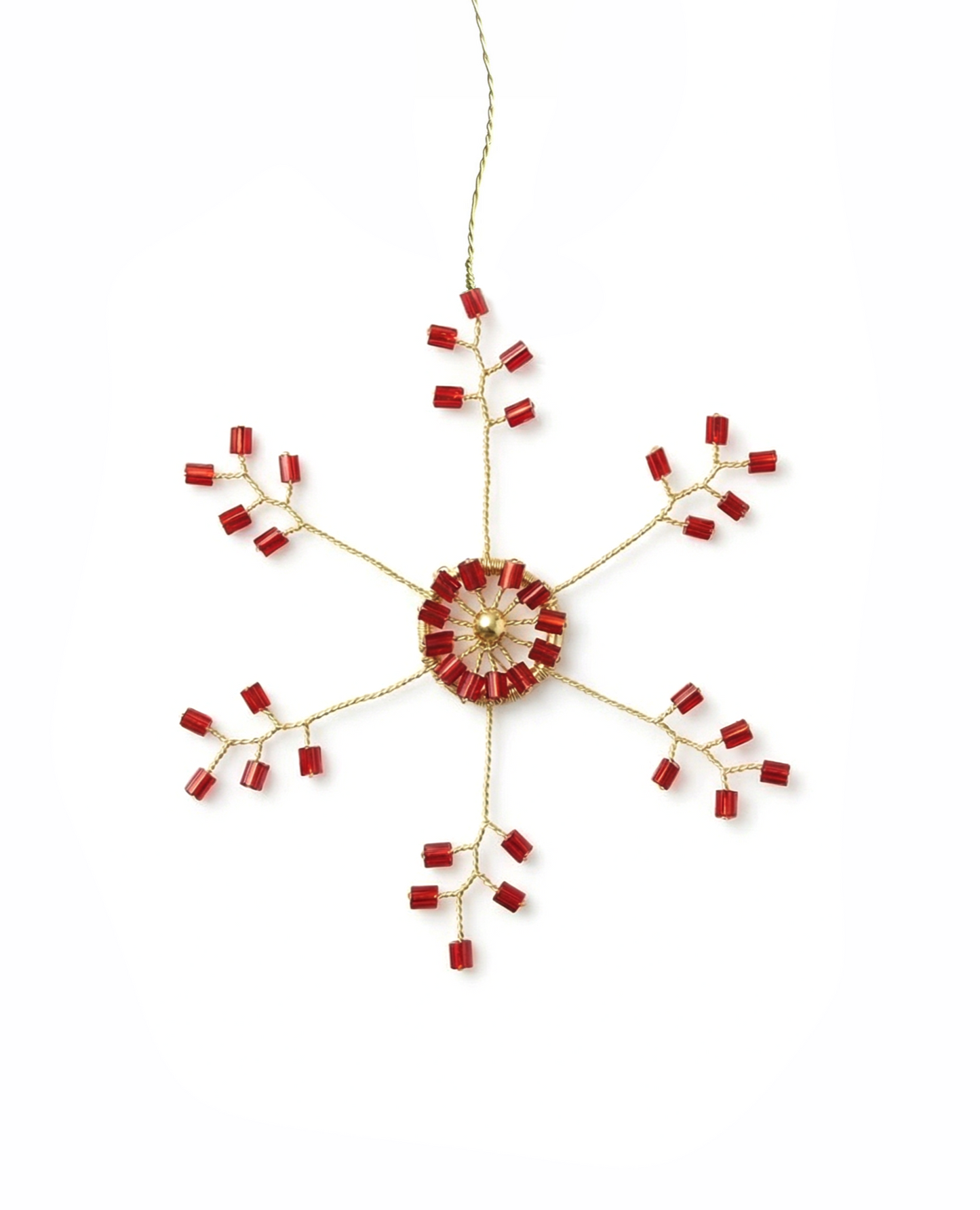 Perlen-Schneeflocken-Ornament