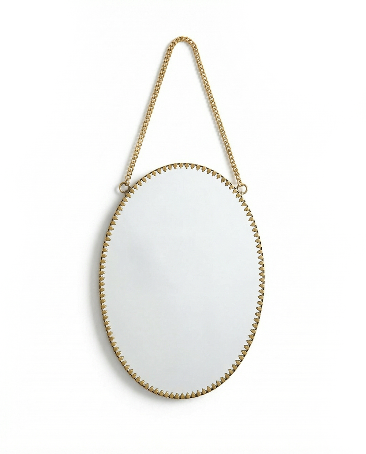Oval Brass Mirror