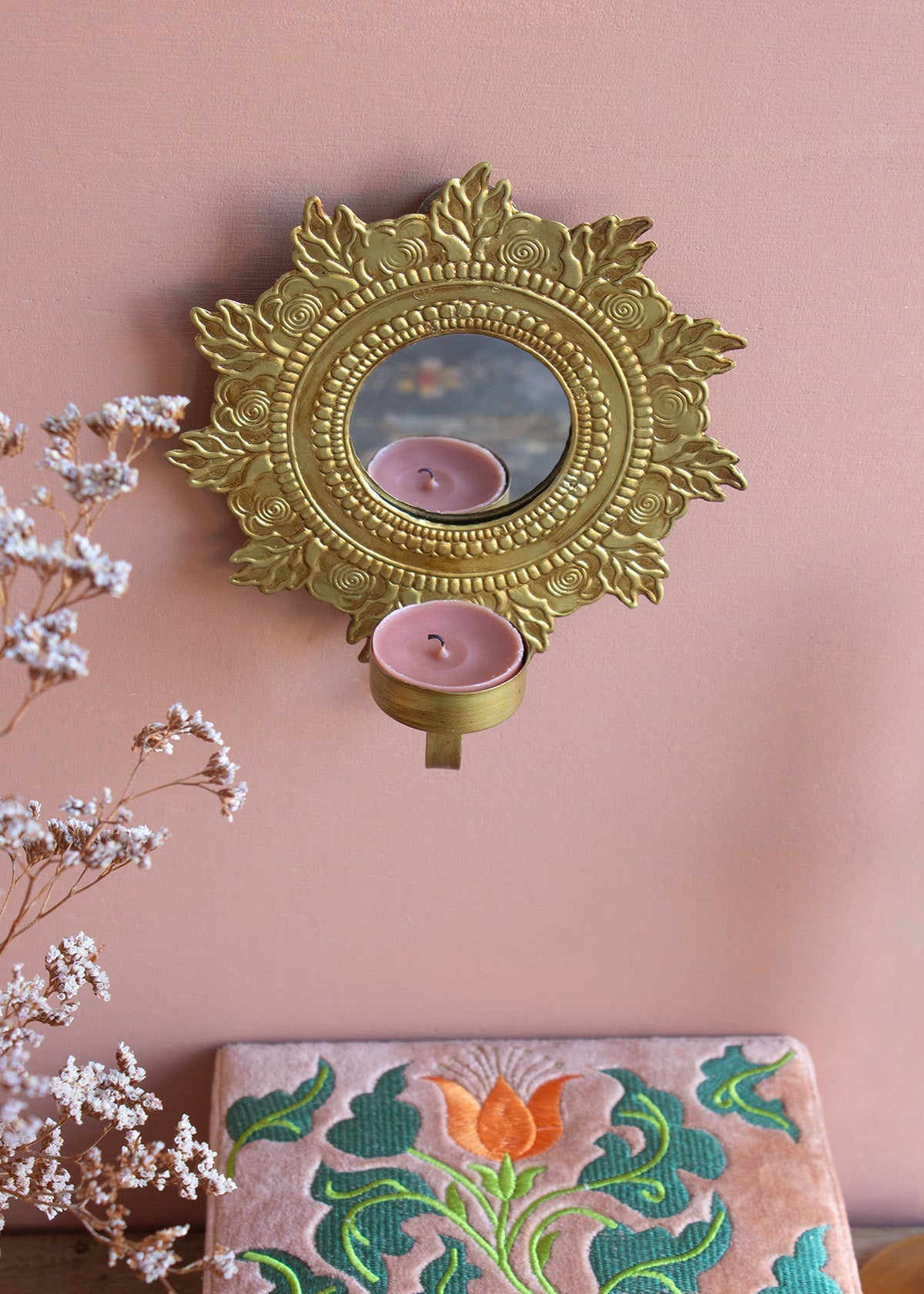 Tealight Holder Henna Mirror