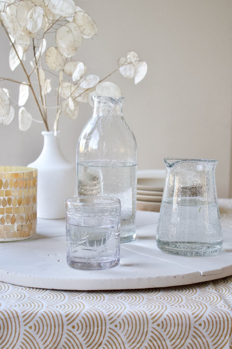 Carafe seeded glass