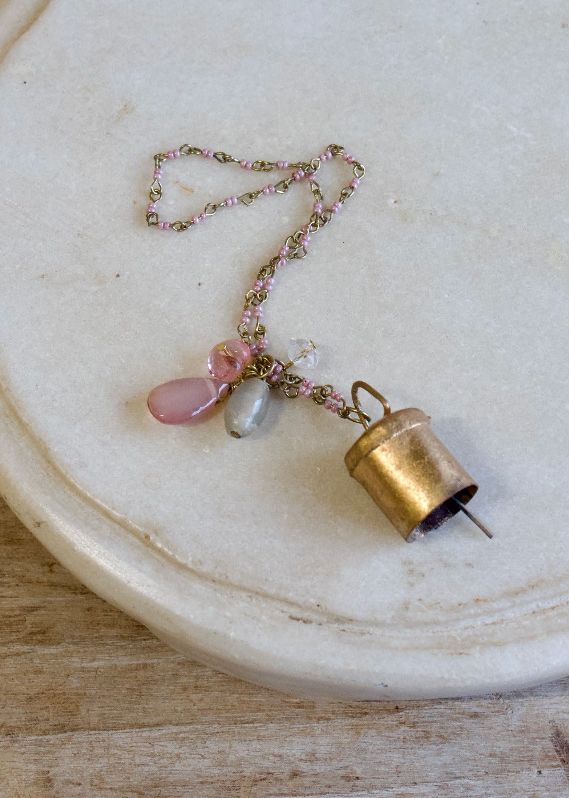 Bell ornament pink beads