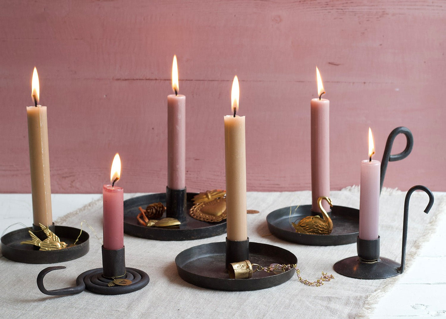 Black Iron Chamberstick Candle Holder