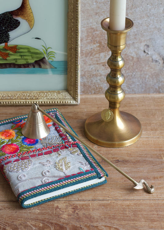 Brass Candle Snuffer with Flamingo