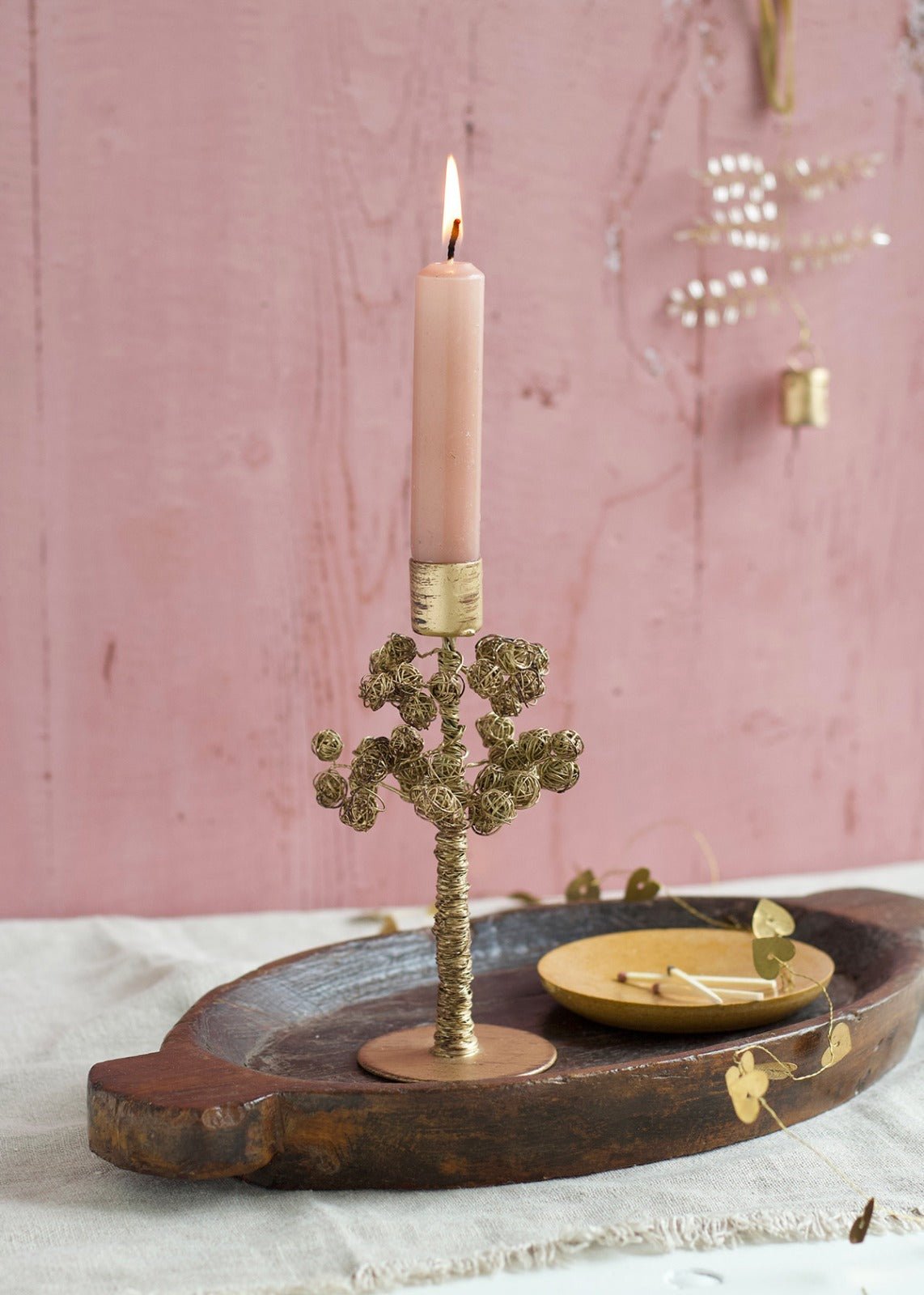 Candleholder brass wire