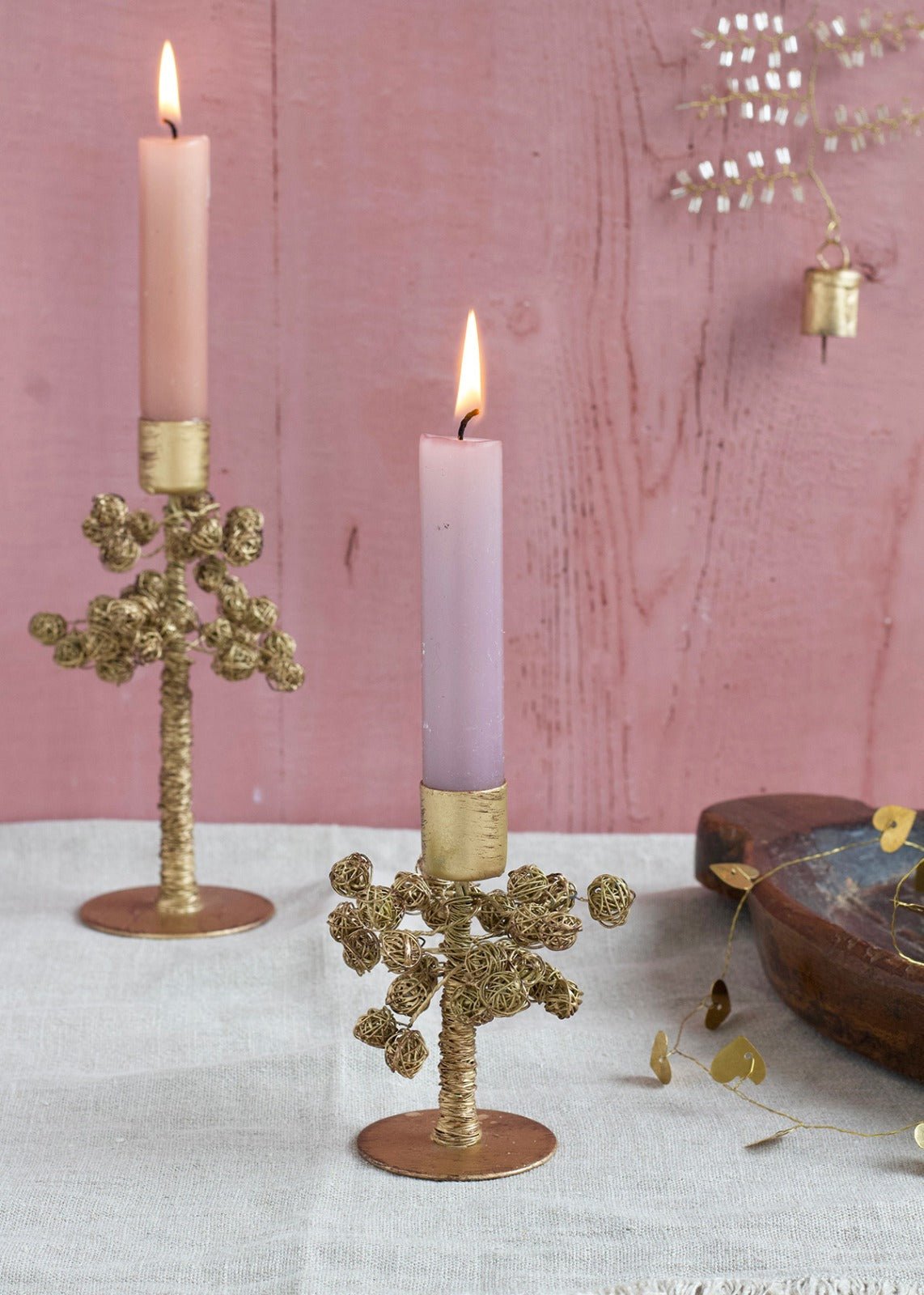 Candleholder brass wire