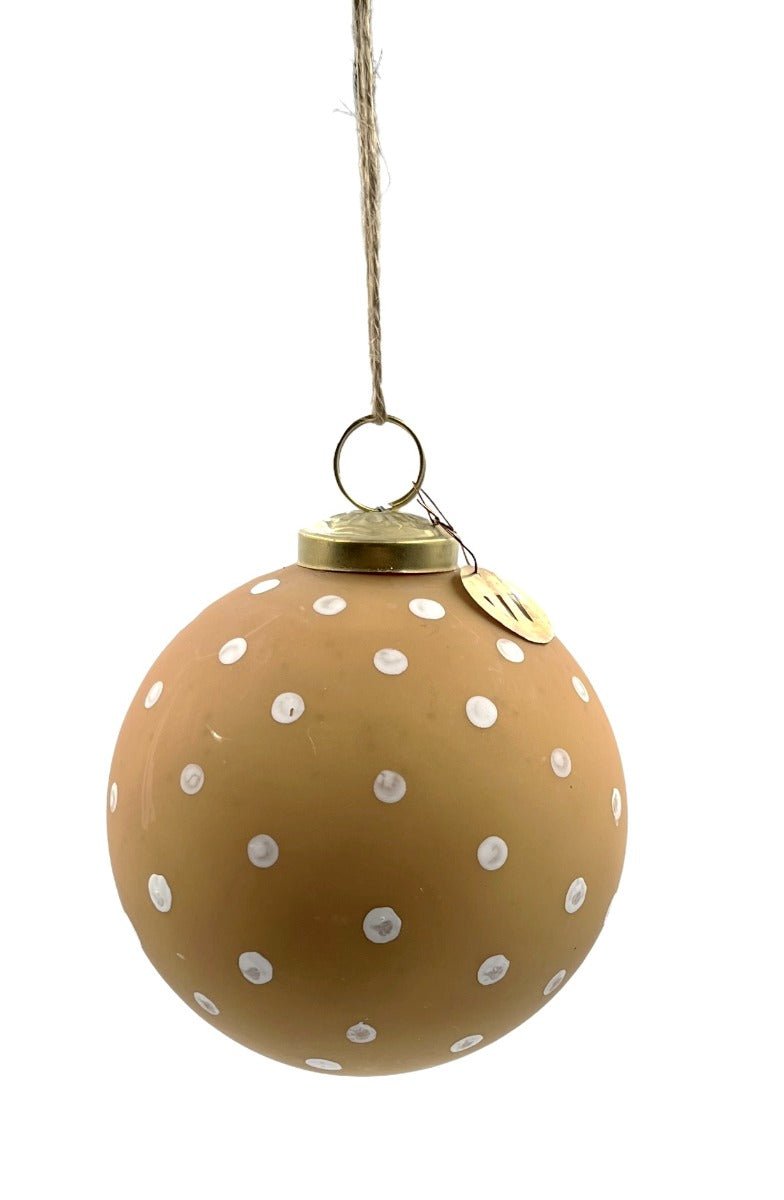 Kerstbal in mat goud
