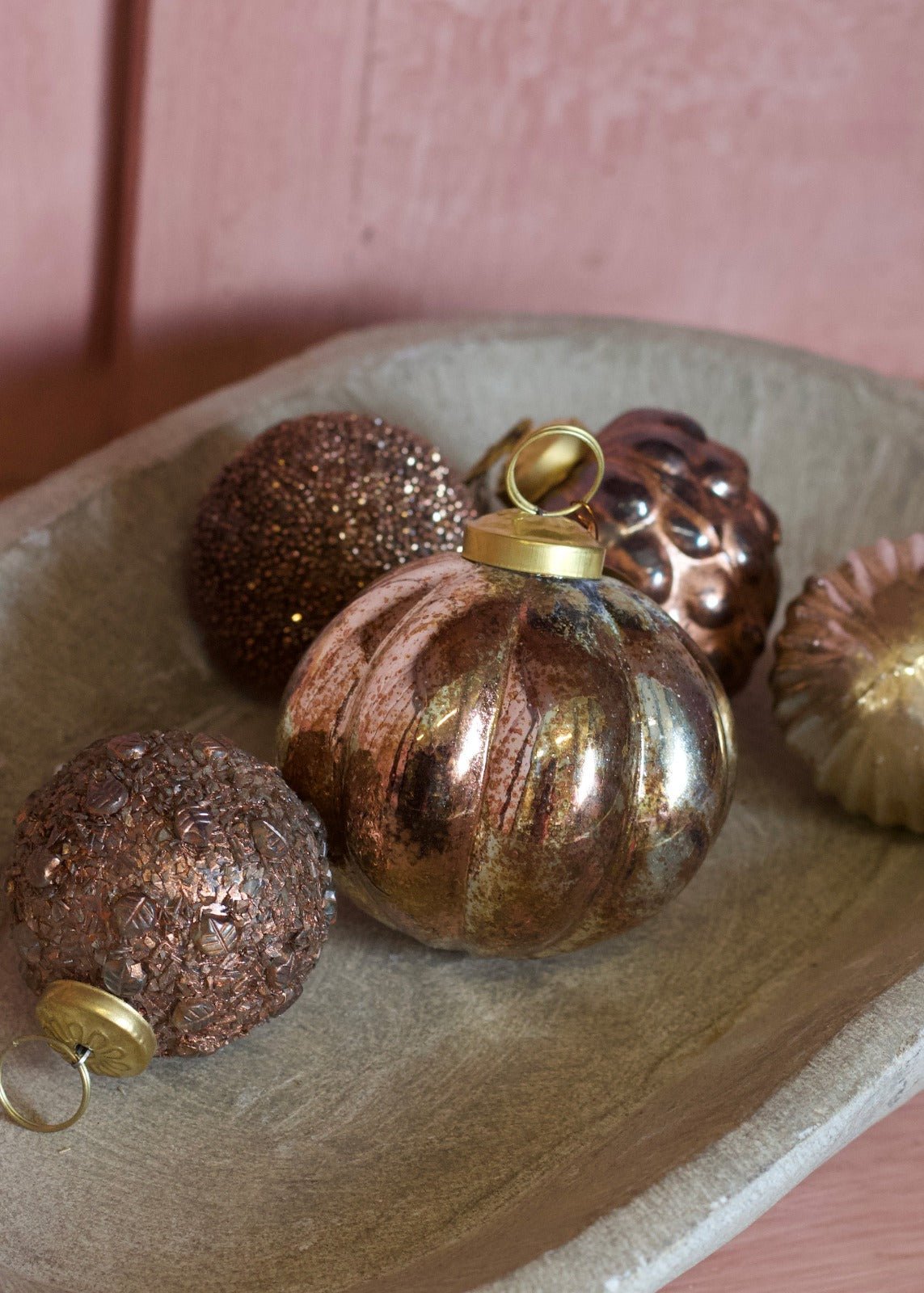 Kerstbal mozaïek koper