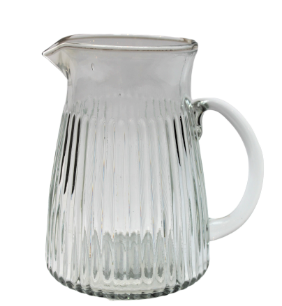 Ribbed Glass Pitcher