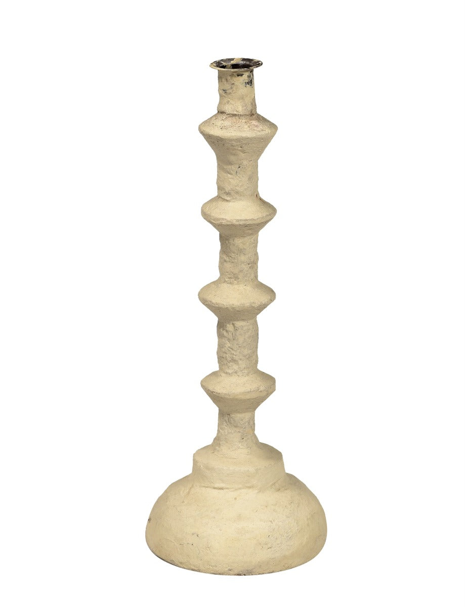 Pappmaché-Kerzenhalter mit skulptiertem Detail