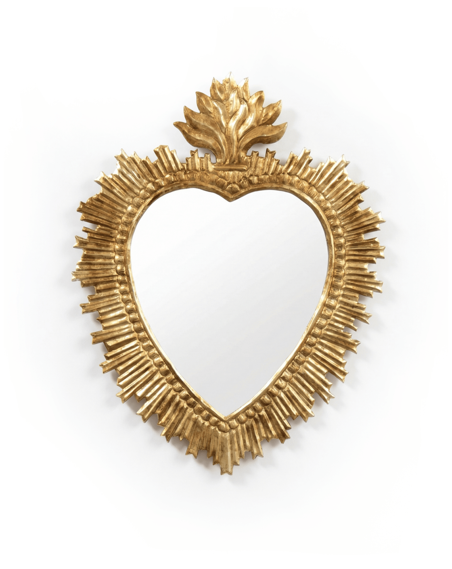 Ex-Voto Herzspiegel mit Flamme