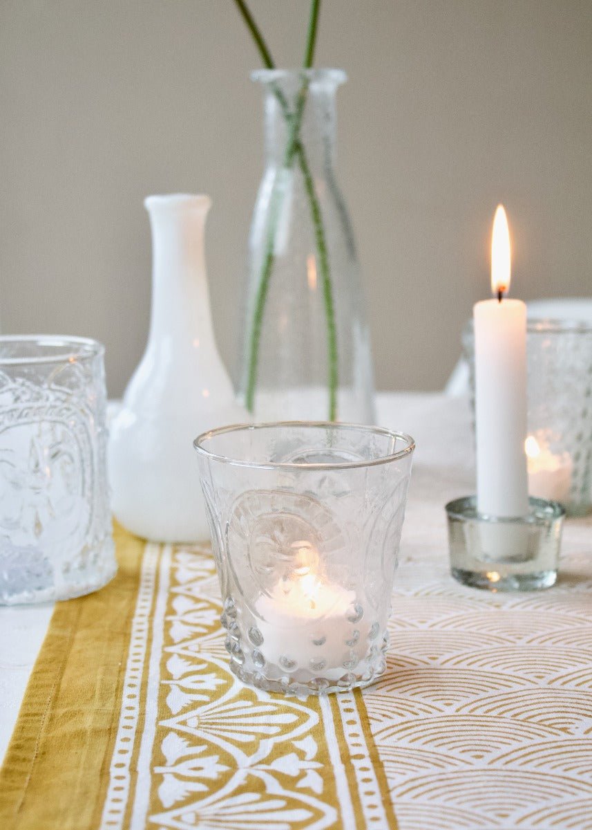 Glass with fleur-de-lis