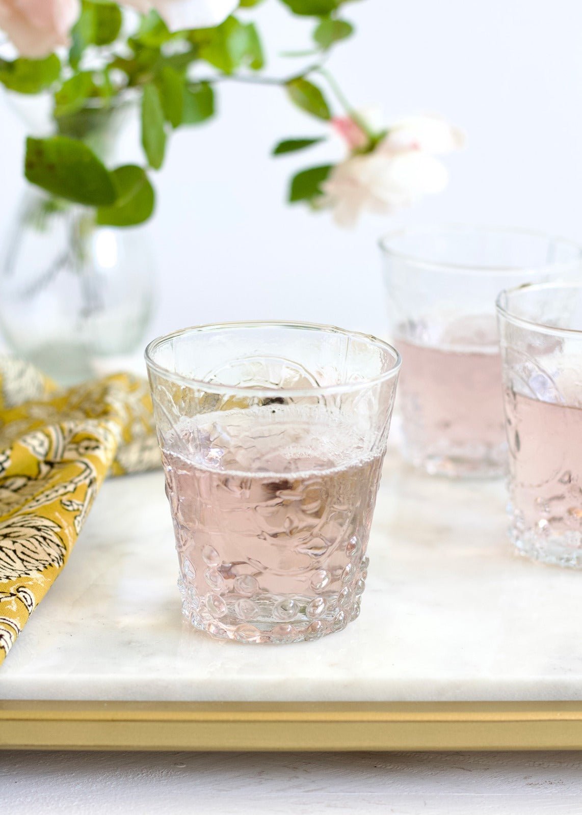 Glass with fleur-de-lis