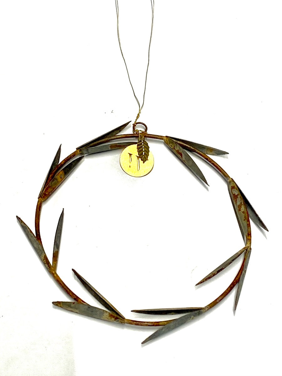 Wreath of Zinc Leaves
