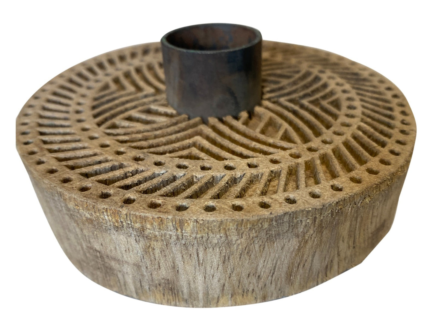 Kerzenhalter rund Holz