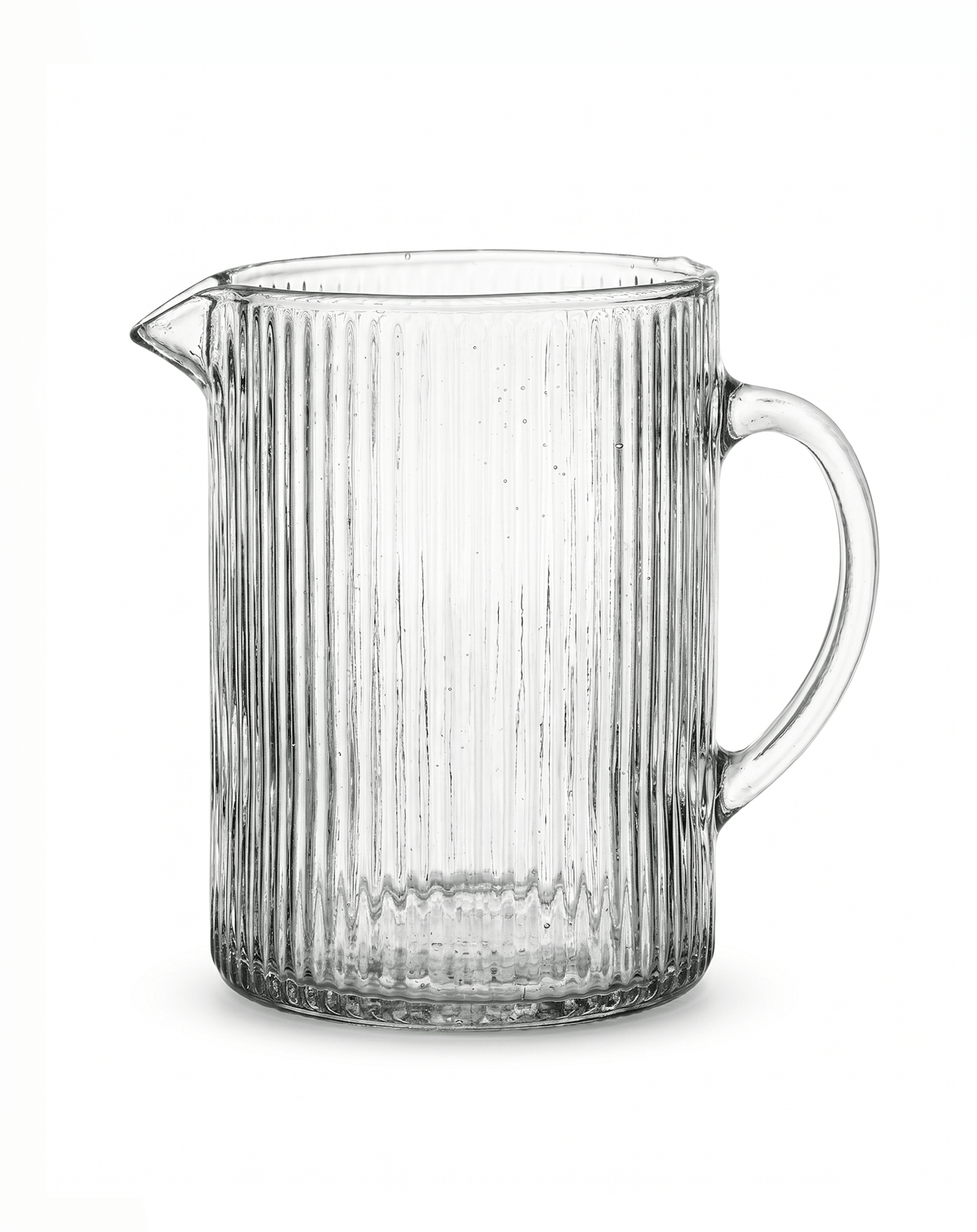 Jug ribbed glass