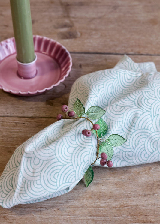 Purple berry napkin ring