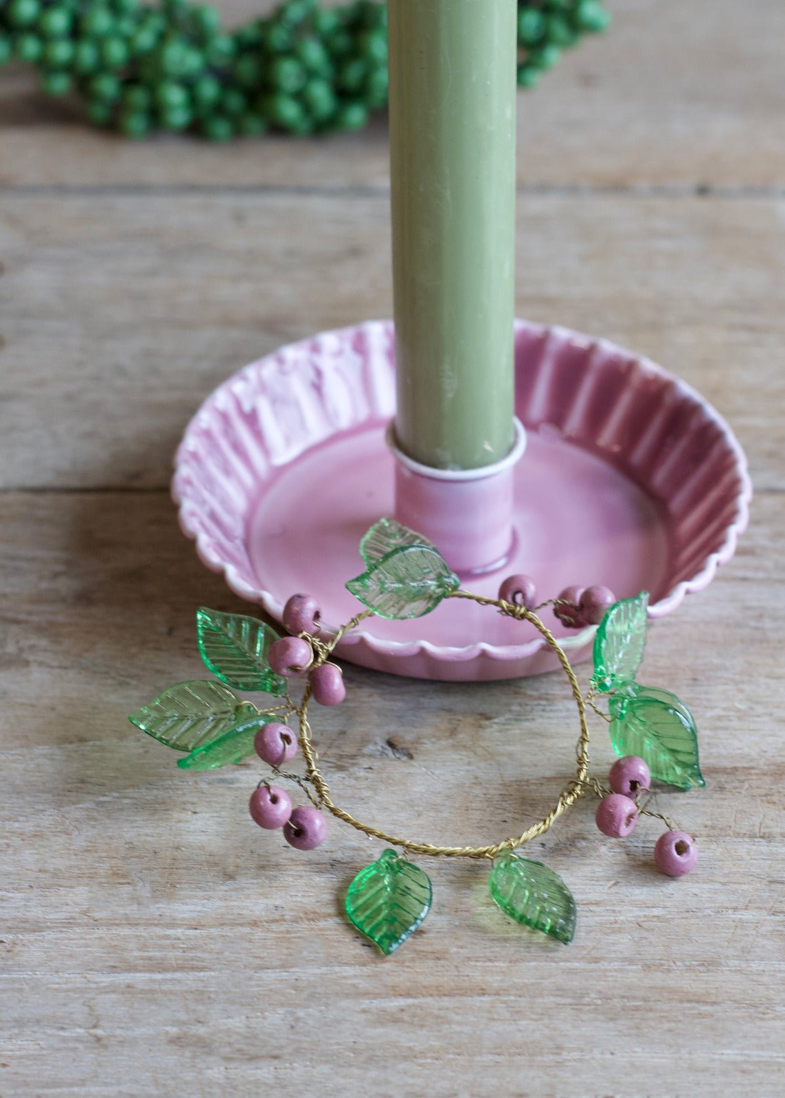 Purple berry napkin ring
