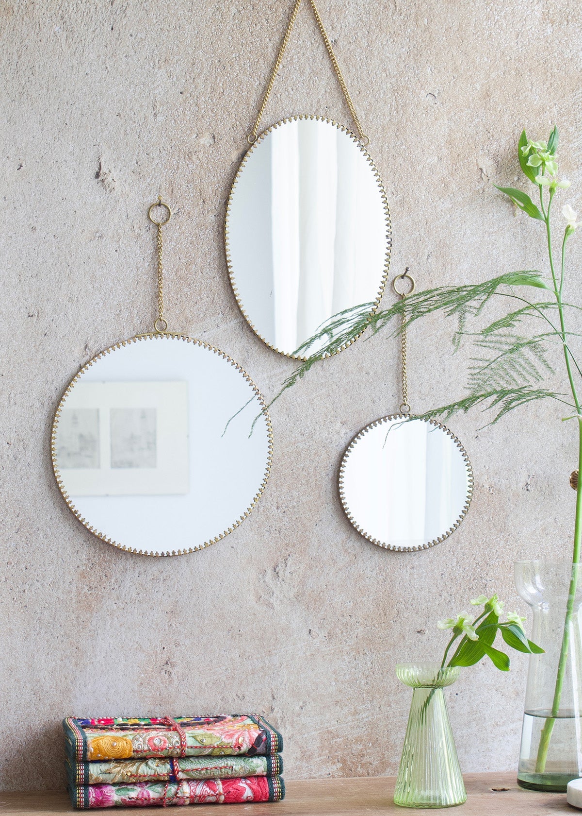 Round Brass Mirror