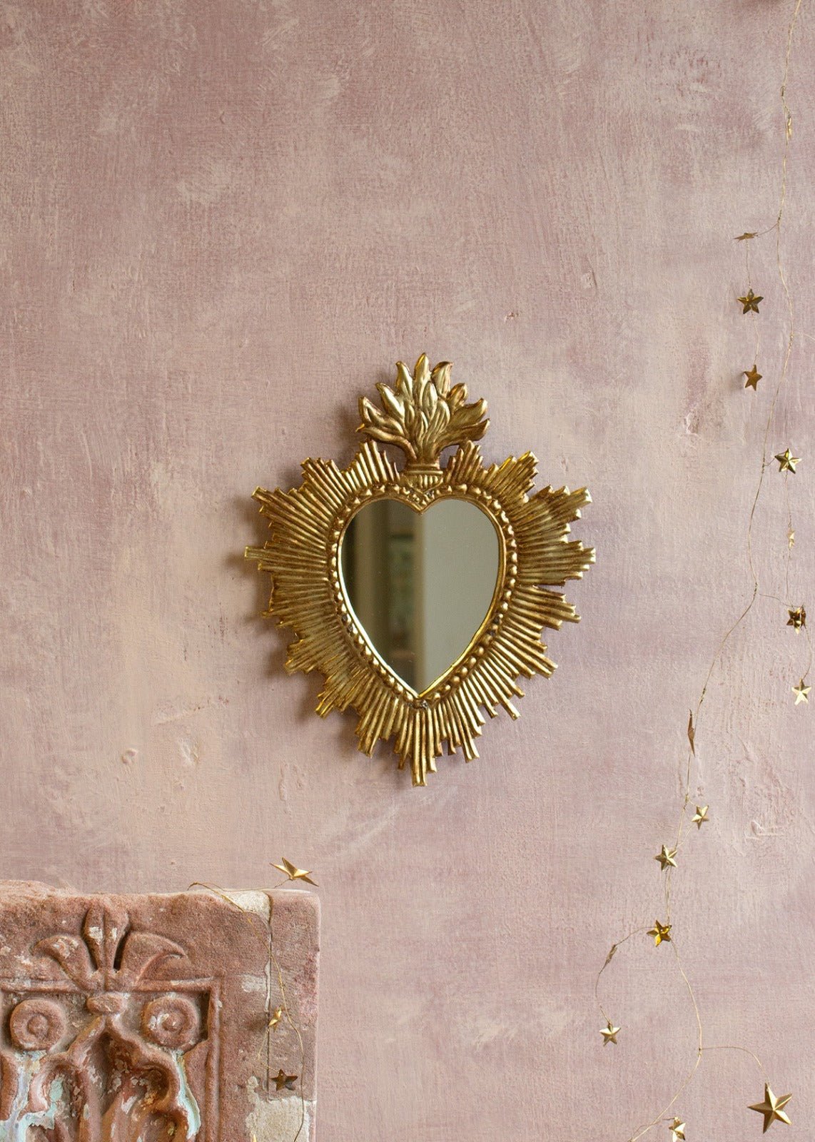 Sacred Heart Mirror With Rays Medium