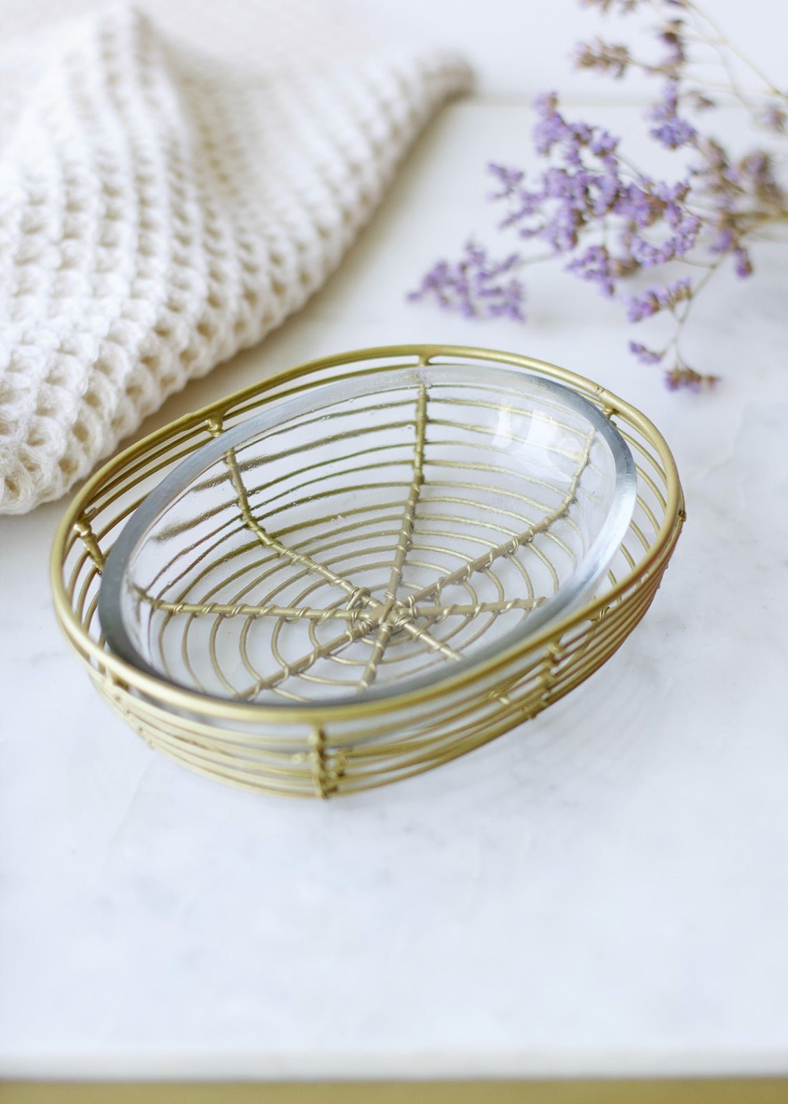 Soapdish with glass