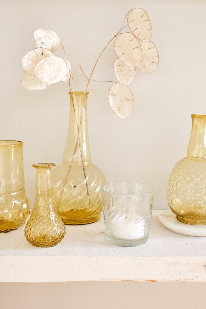 Tealight hand-cut glass