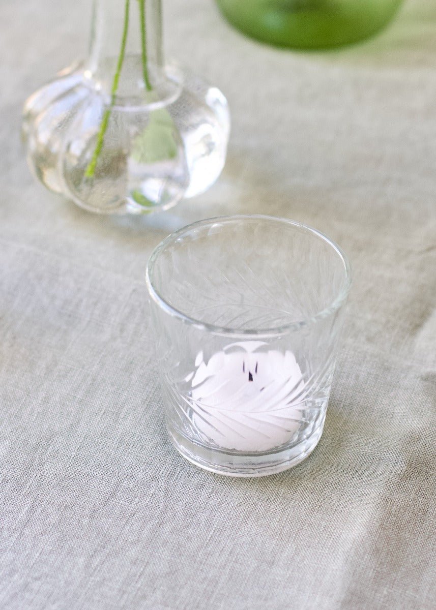 Tealight hand-cut glass