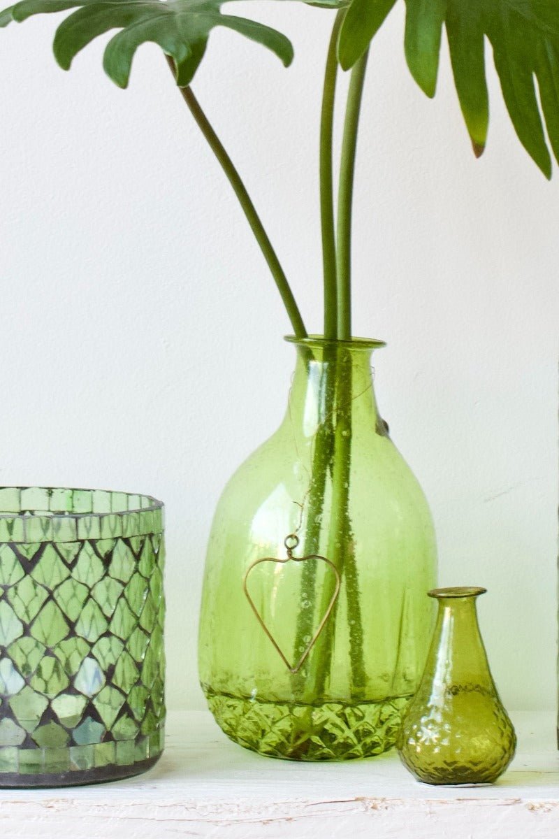 Tealightholder green mosaic