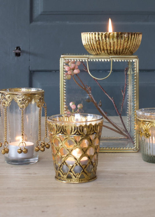 Tealightholder transparent glass