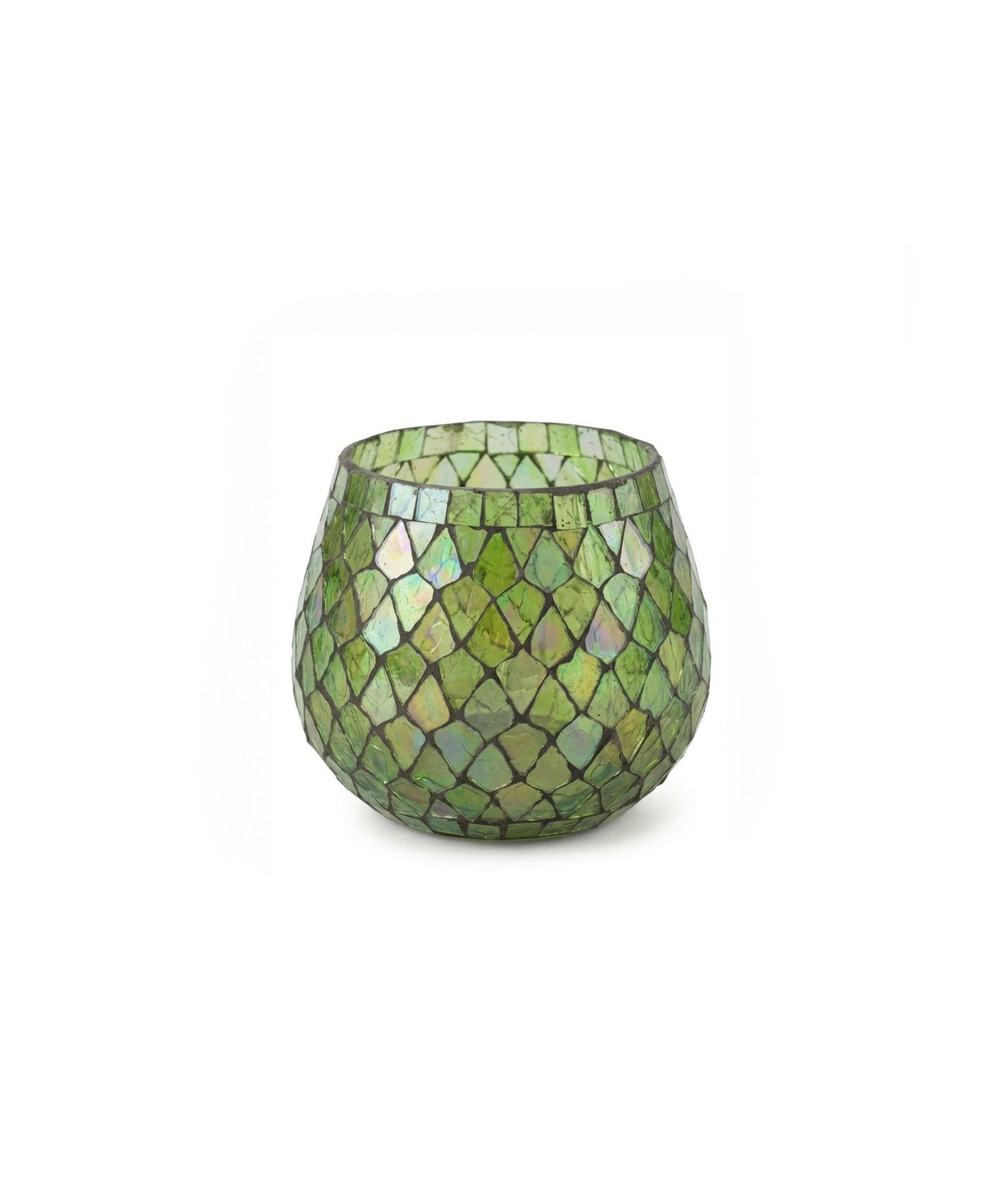 Vase grünes Glasmosaik