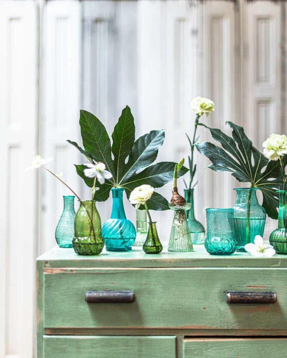 Vaas groen gerecycled glas