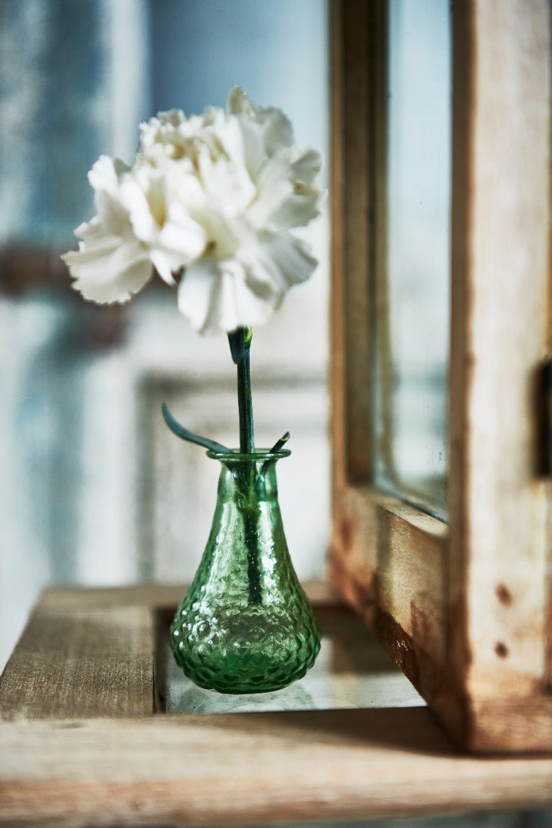 Vase vert en verre recyclé