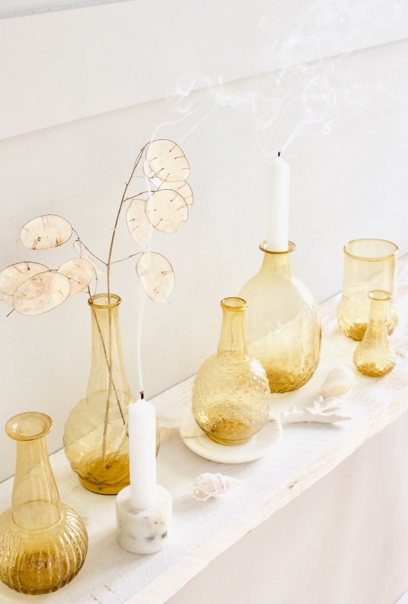 Vase recycled glass gold
