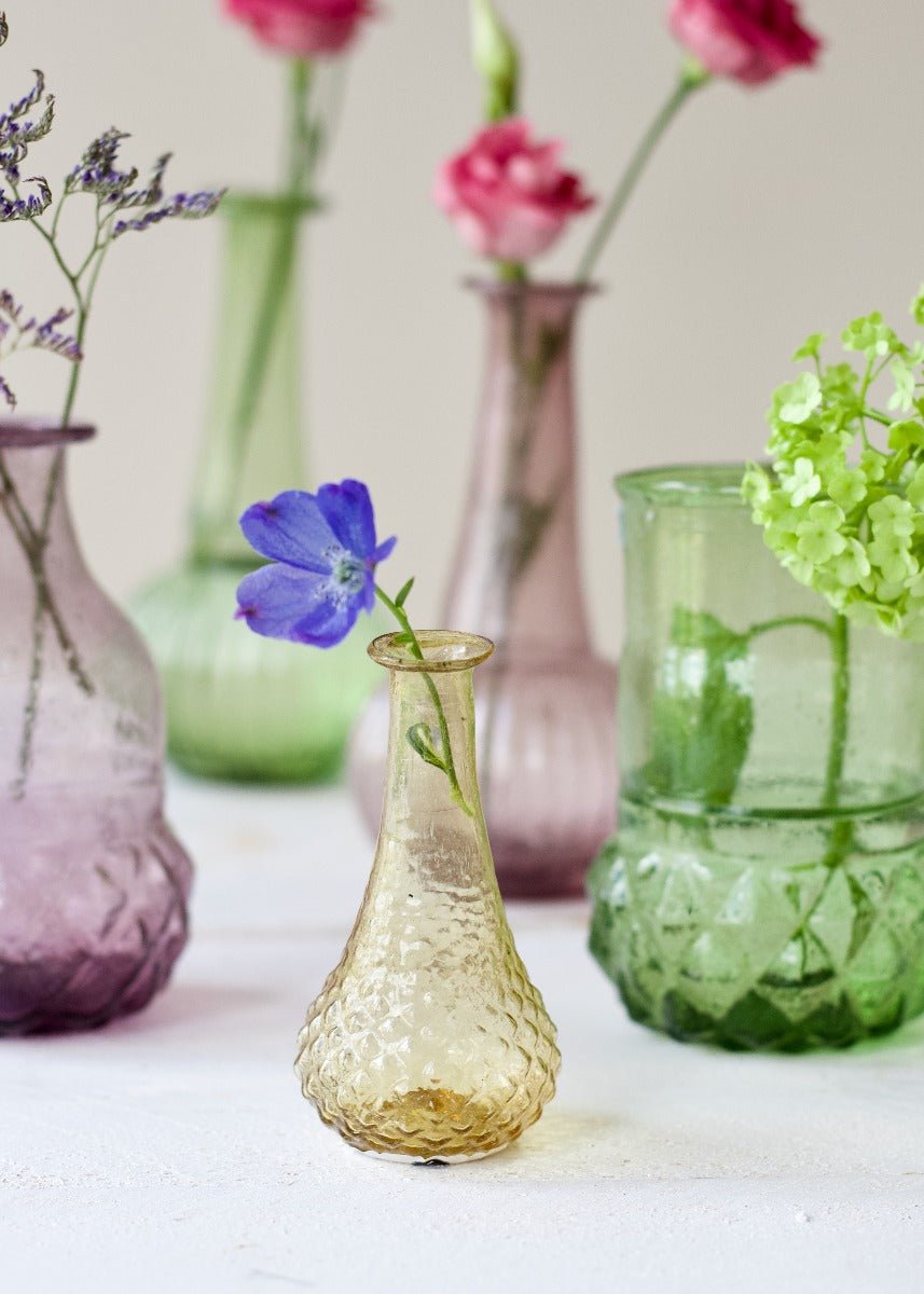 Vase recycled glass gold