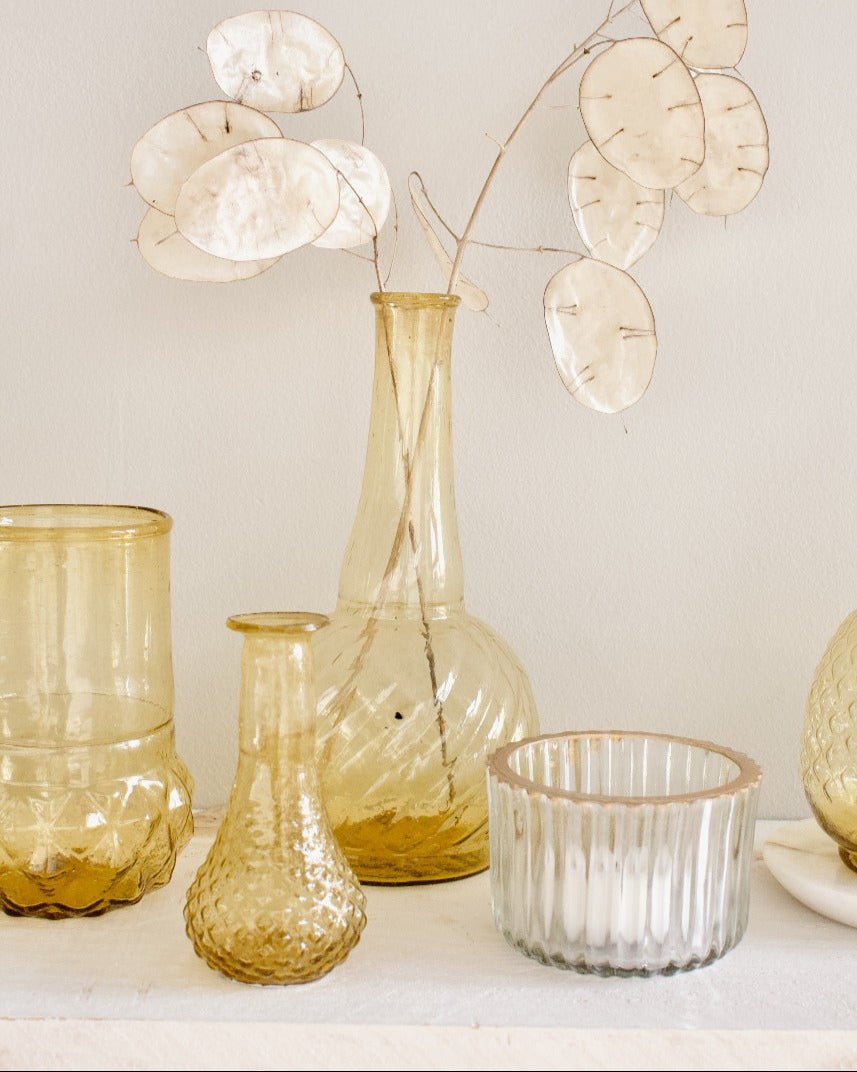 Vase recycled glass gold