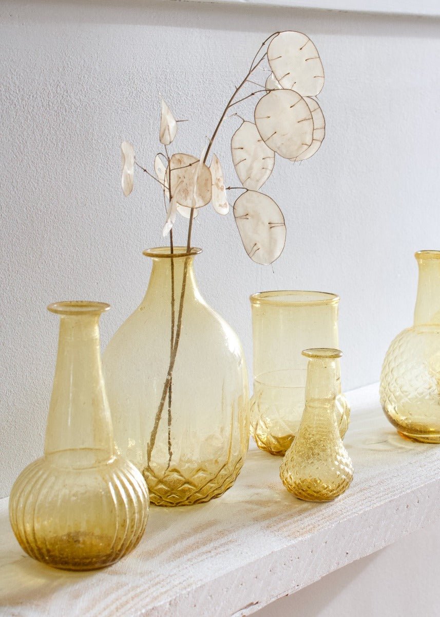 Vase recycled glass gold