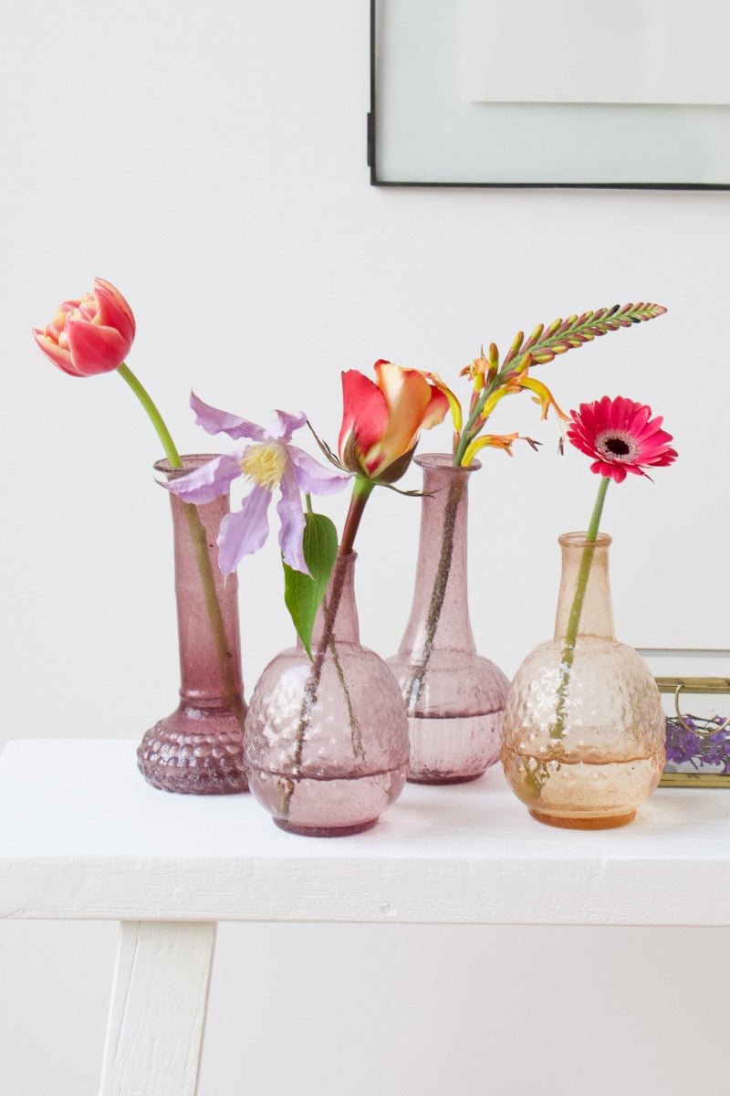 Vase en verre recyclé lilas