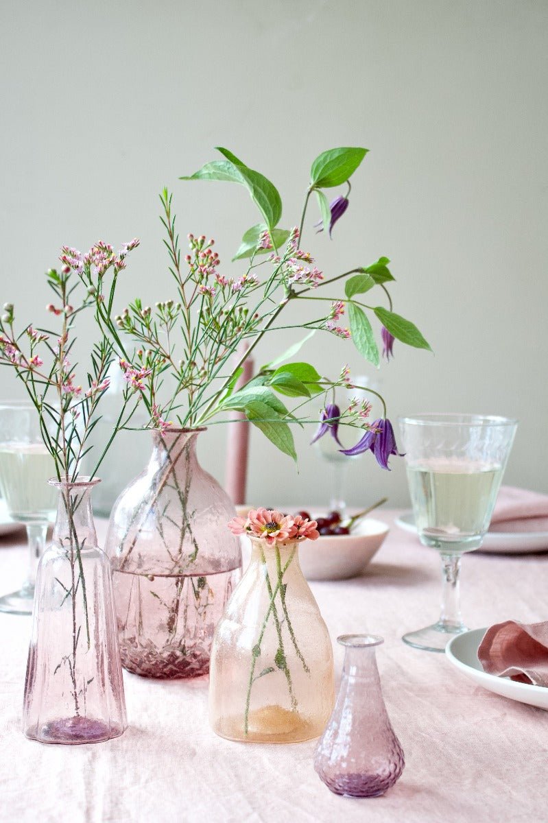 Vaas gerecycled glas oranje