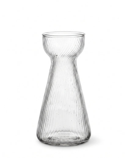 Hyazinthenvase Geripptes Glas