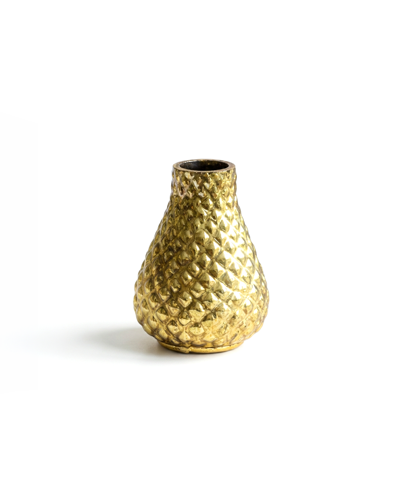 Gouden glazen klein vaasje