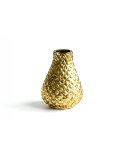 Gouden glazen klein vaasje