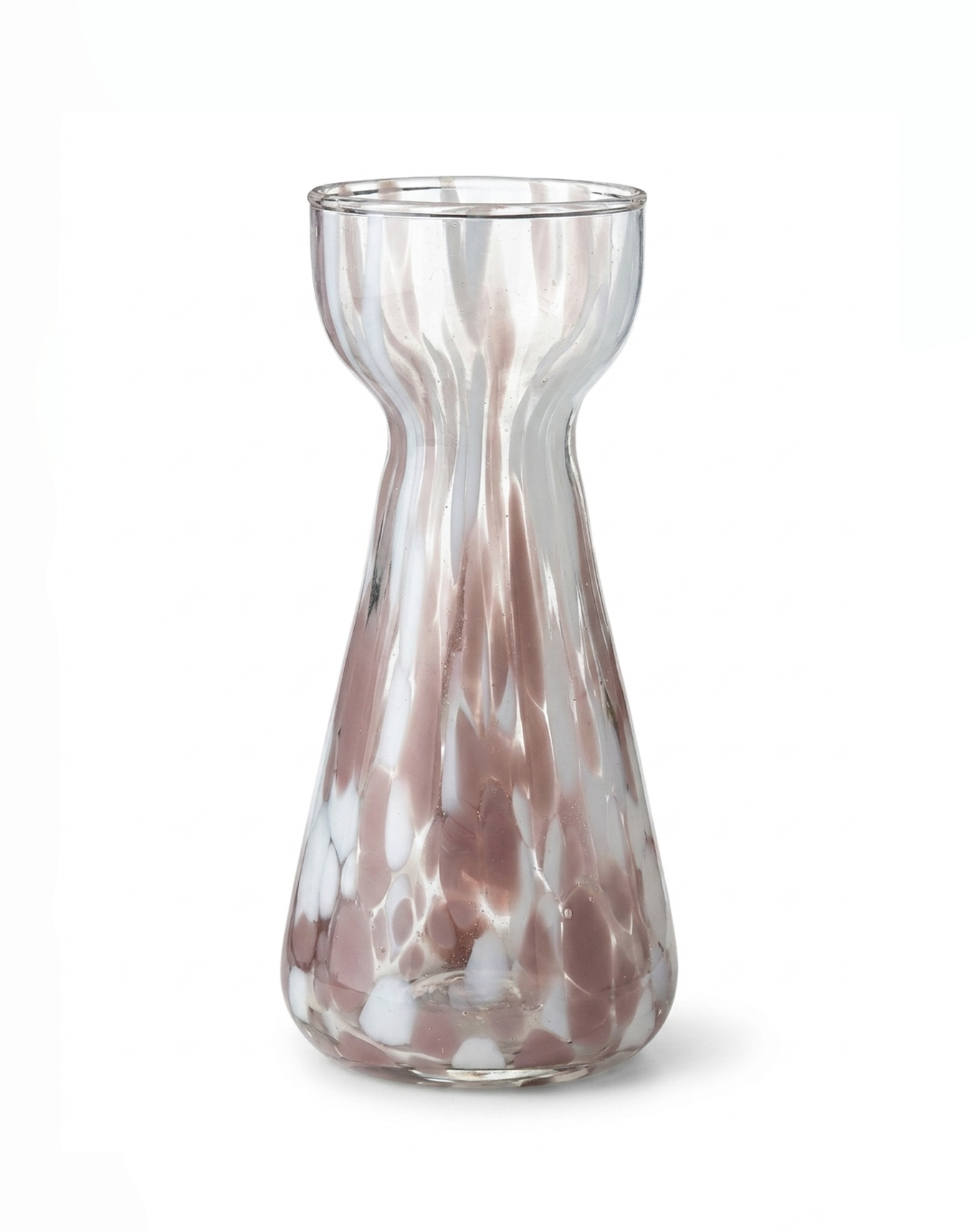 Hyacinth vase pink glass