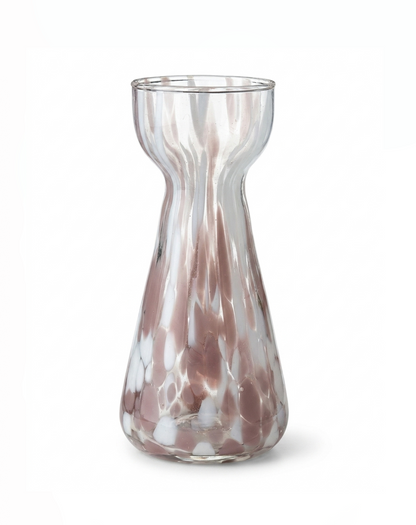 Hyacinth vase pink glass