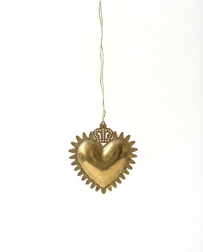 Ex-Voto Herz-Ornament mit Kronendetail