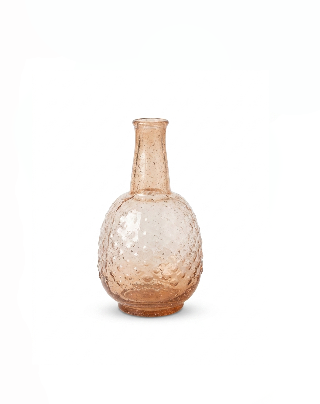 Vase orange recycled glass