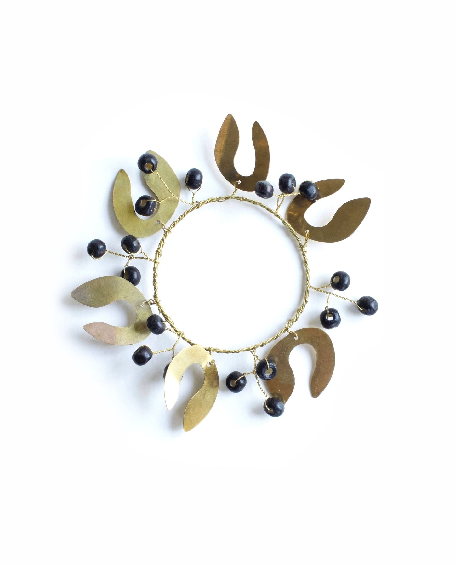 Napkin Ring with Black Wooden Beads