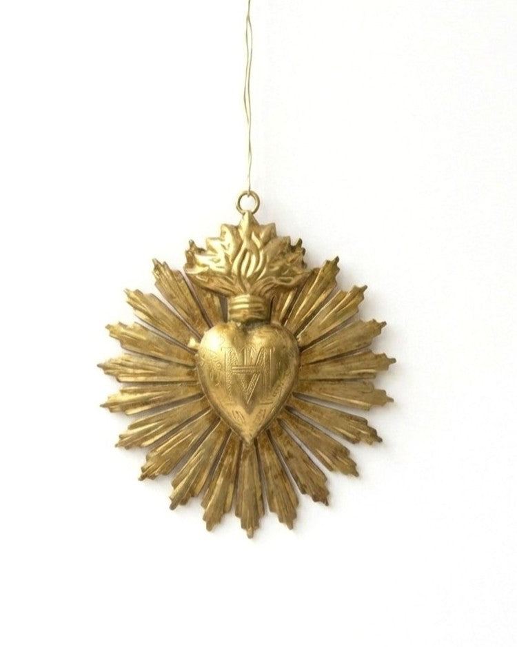 Ex-Voto Heilig Hart Ornament met Stralen