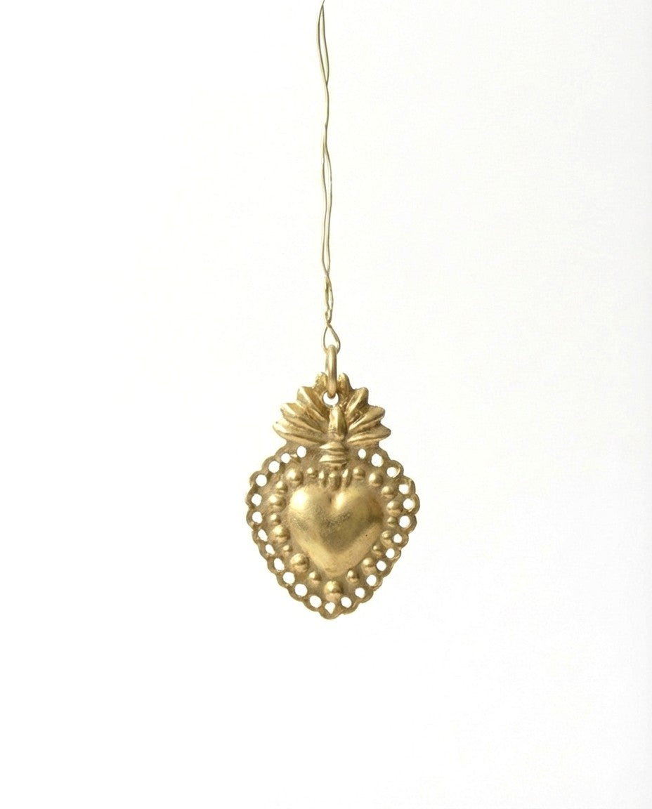 Miniatur-Messingornament Heiliges Herz
