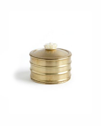 Brass Jar Ceramic Flower