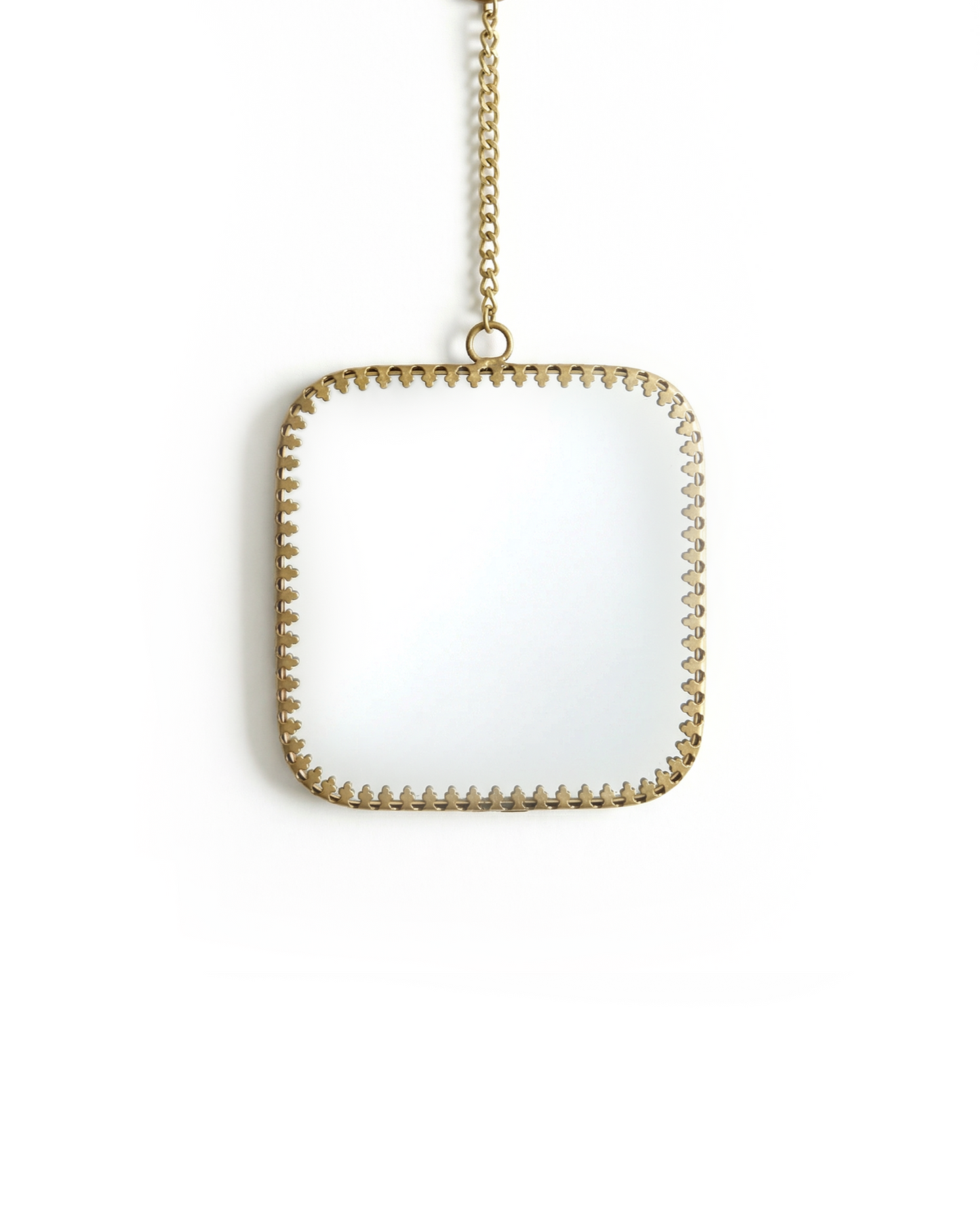Small Brass Hanging Mirror